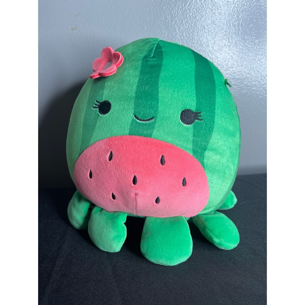Squishmallows Watermelon Octopus Plush 8 Inch Green Pink Fruit Sea Life‎ Toy